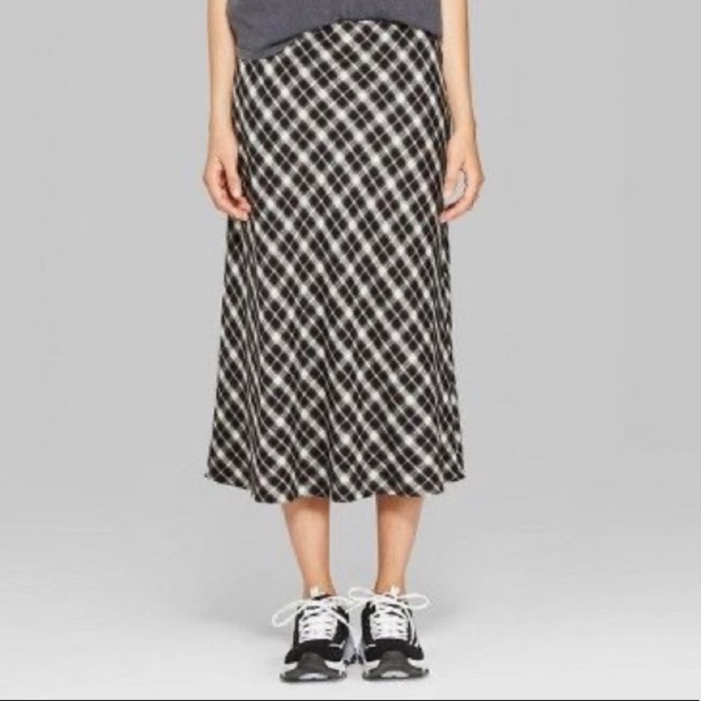 Plaid midi skirt - Small